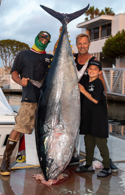 Giant Pacific bluefin tuna caught on an LA Sportfishing offshore trip